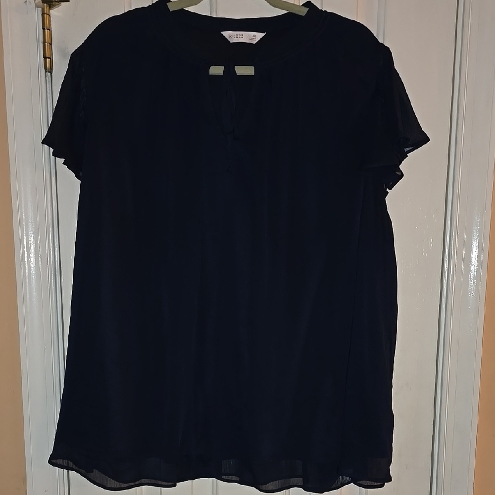 LC Lauren Conrad Midnight Blue Blouse